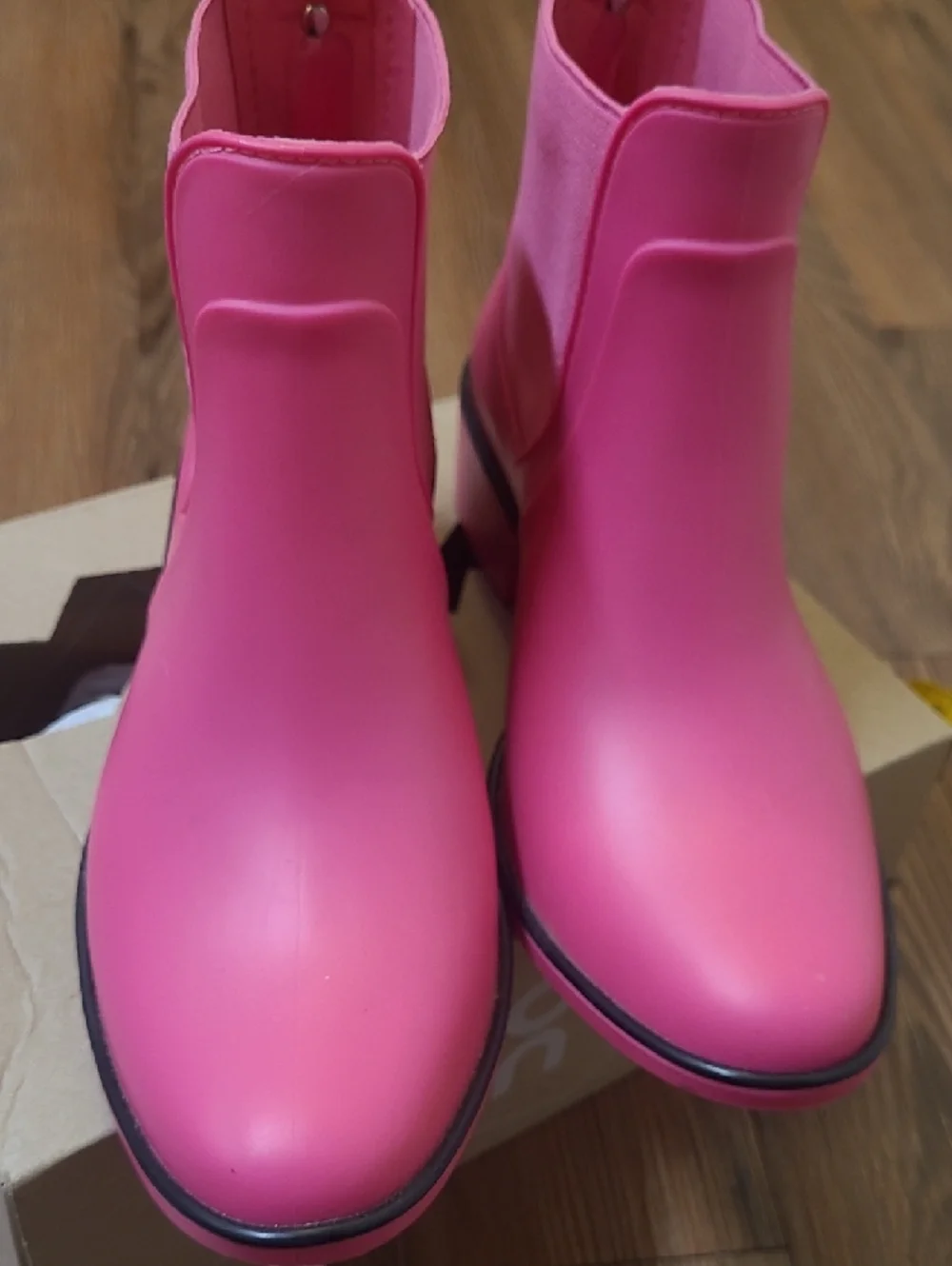 kate spade Bright Pink Chelsea Rain‎ Booties